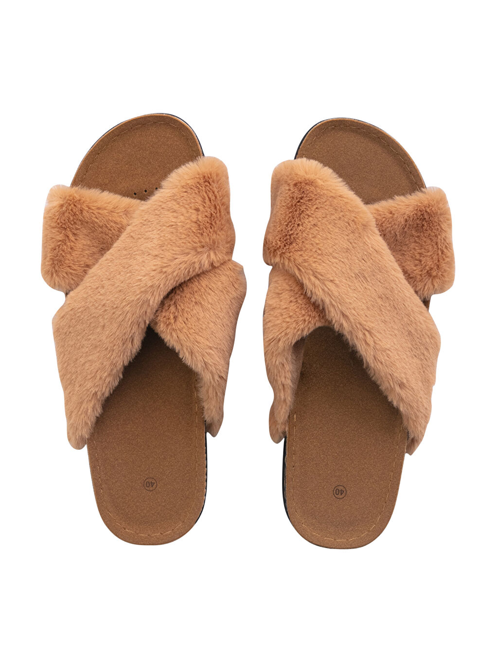 خف المنزل نساء باند متقاطع قطيفة-4