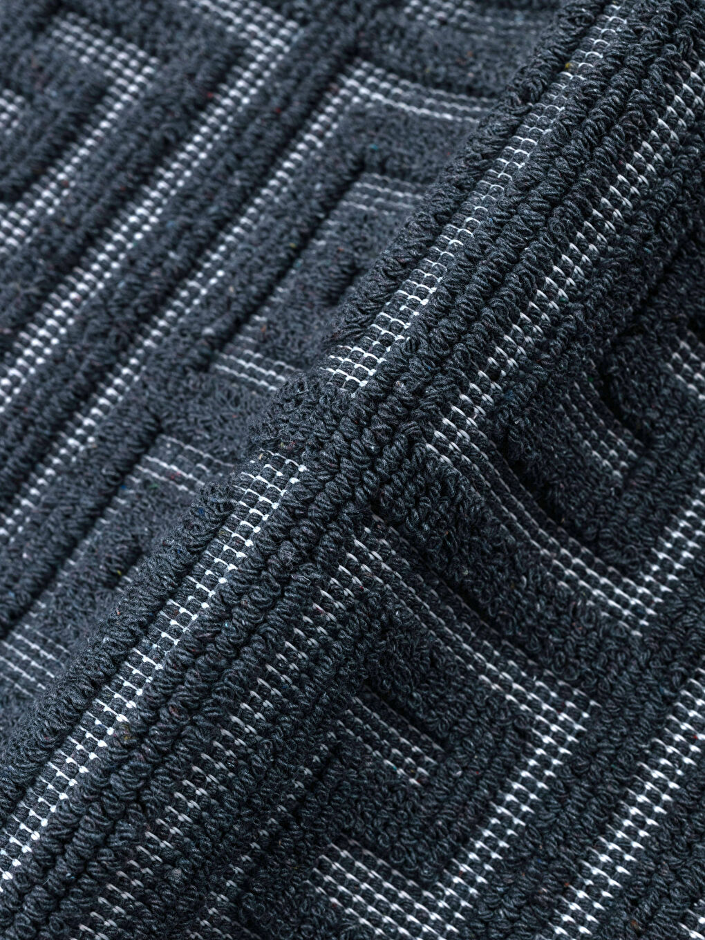 Gri Pamuklu Desenli Banyo Paspası 60x100 cm-1