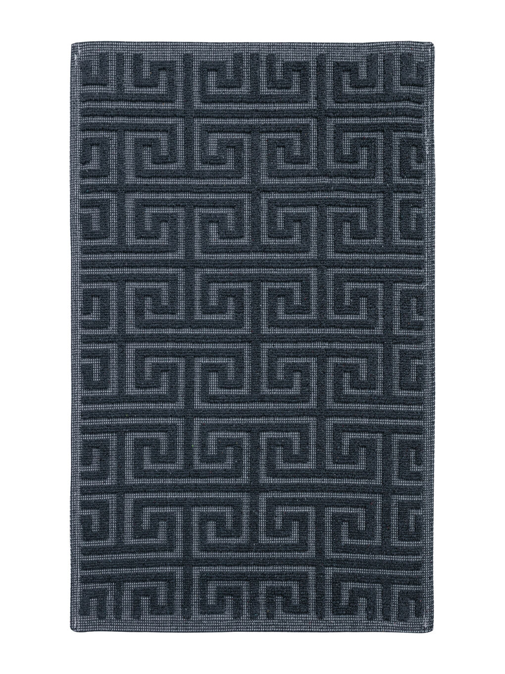 Gri Pamuklu Desenli Banyo Paspası 60x100 cm-4