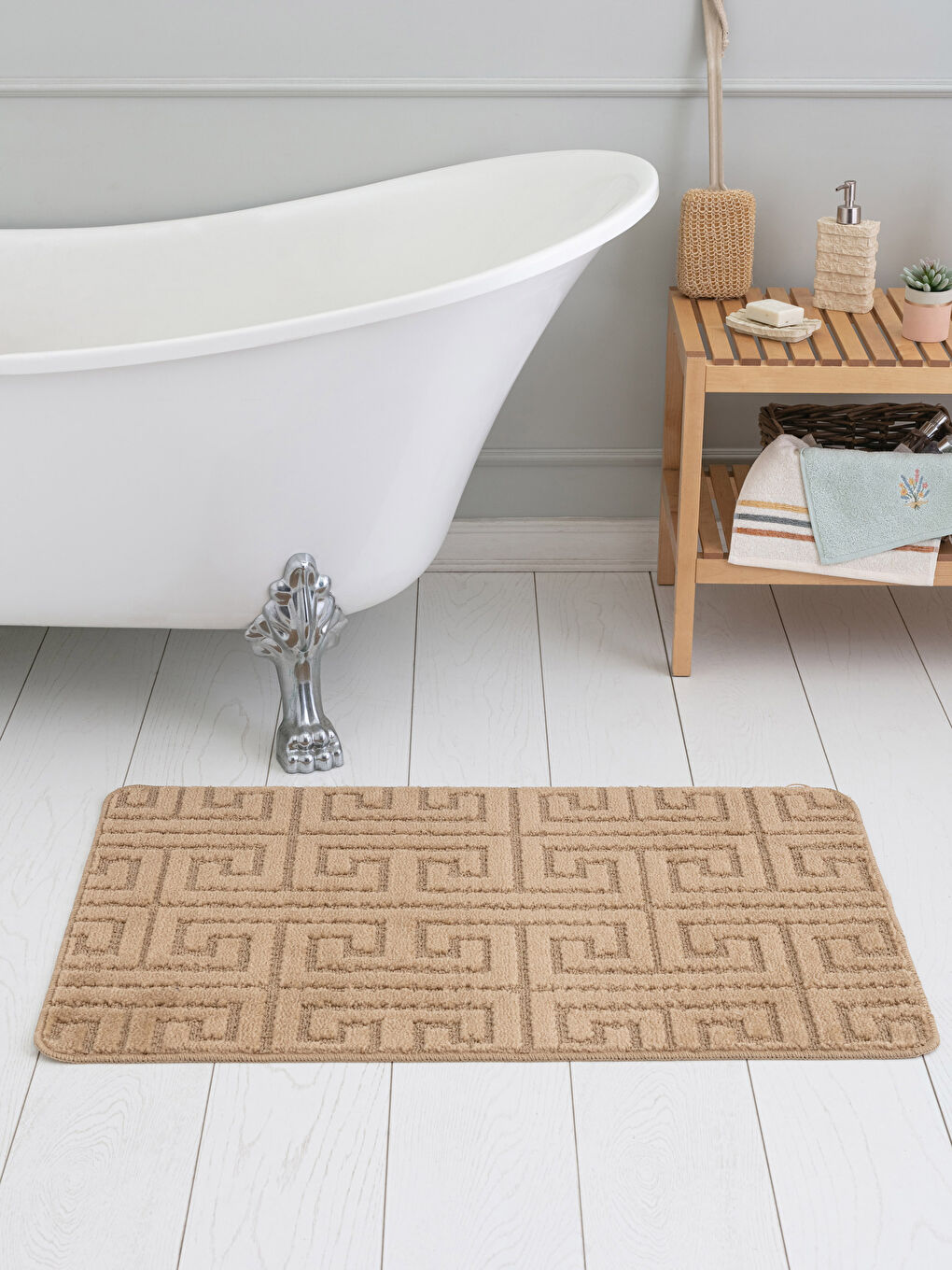Patterned Bath Mat 60x100 cm