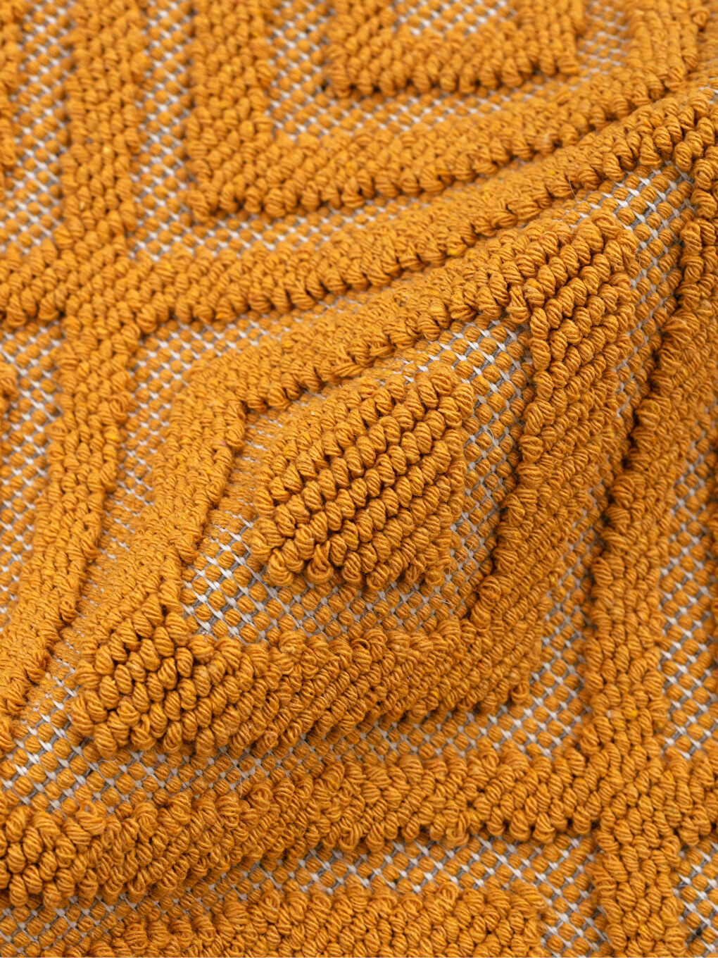 سجادة حمام قطنية بنمط هندسي 60x100 سم-1