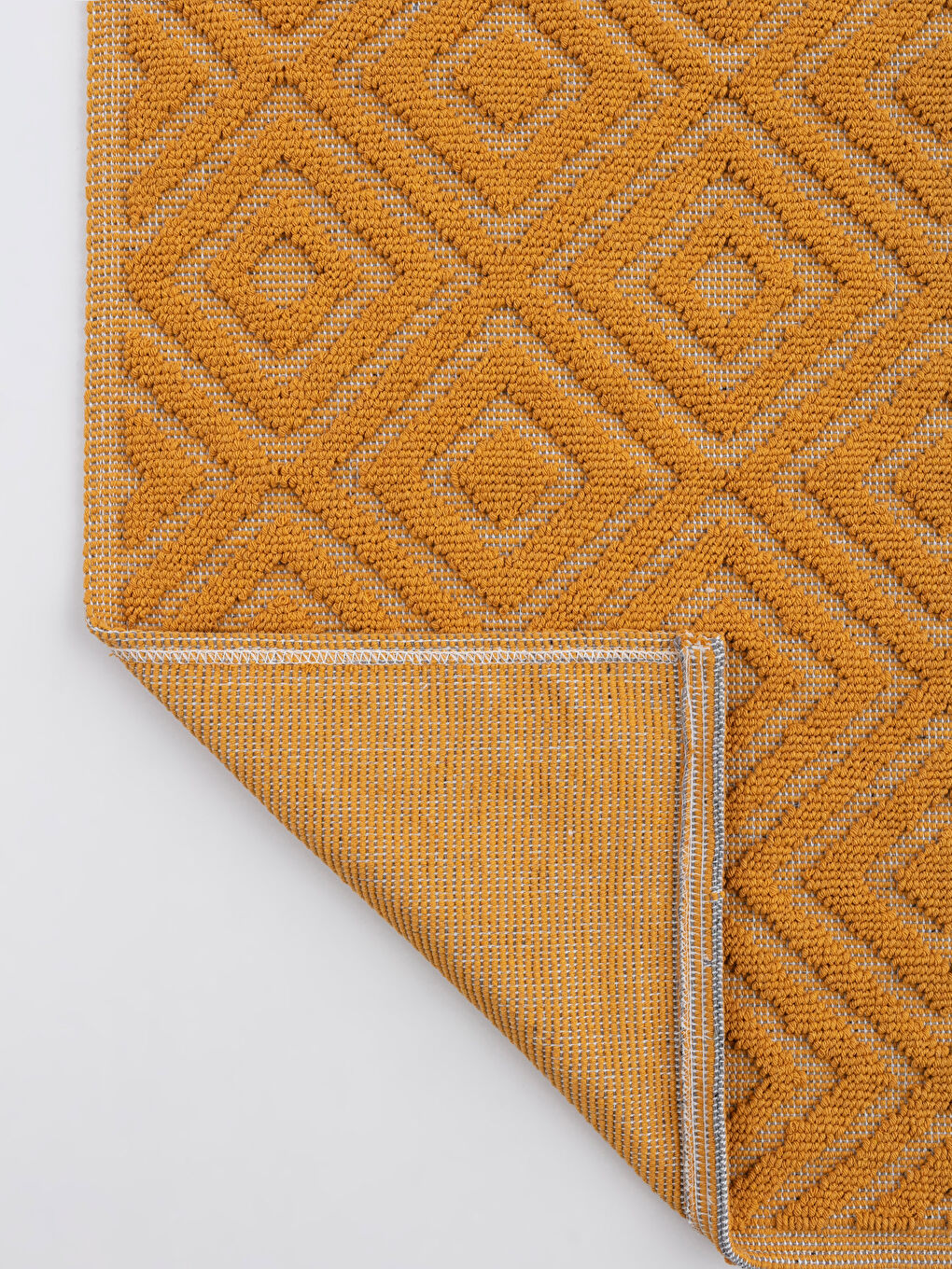 سجادة حمام قطنية بنمط هندسي 60x100 سم-2