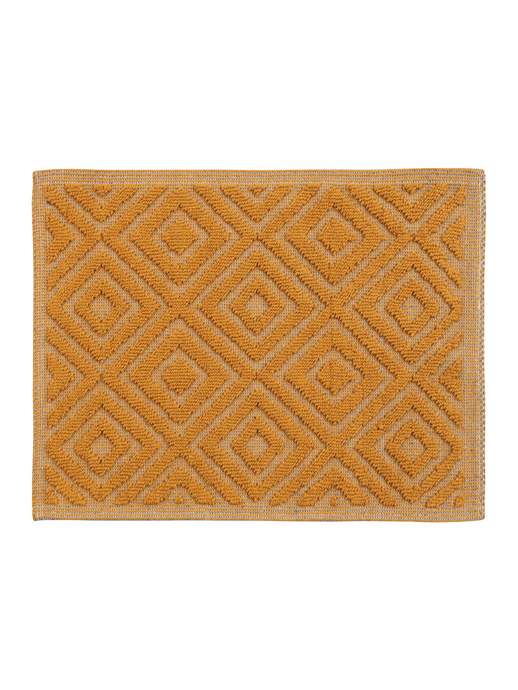 Cotton Geometric Patterned Bath Mat 50x60 Cm-4