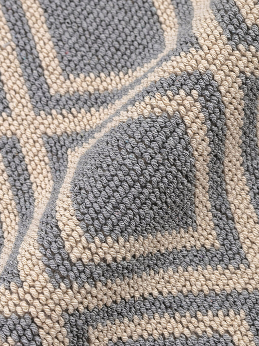 Gri Pamuklu Desenli Banyo Paspası 60x100 cm-1