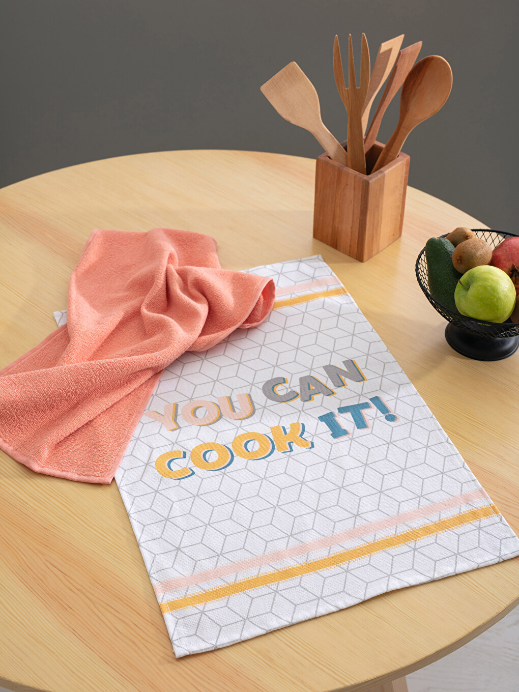 Text Printed Drying Towel 2 Pack 40x60 Cm