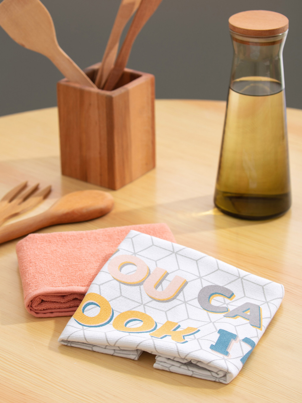 Text Printed Drying Towel 2 Pack 40x60 Cm-1