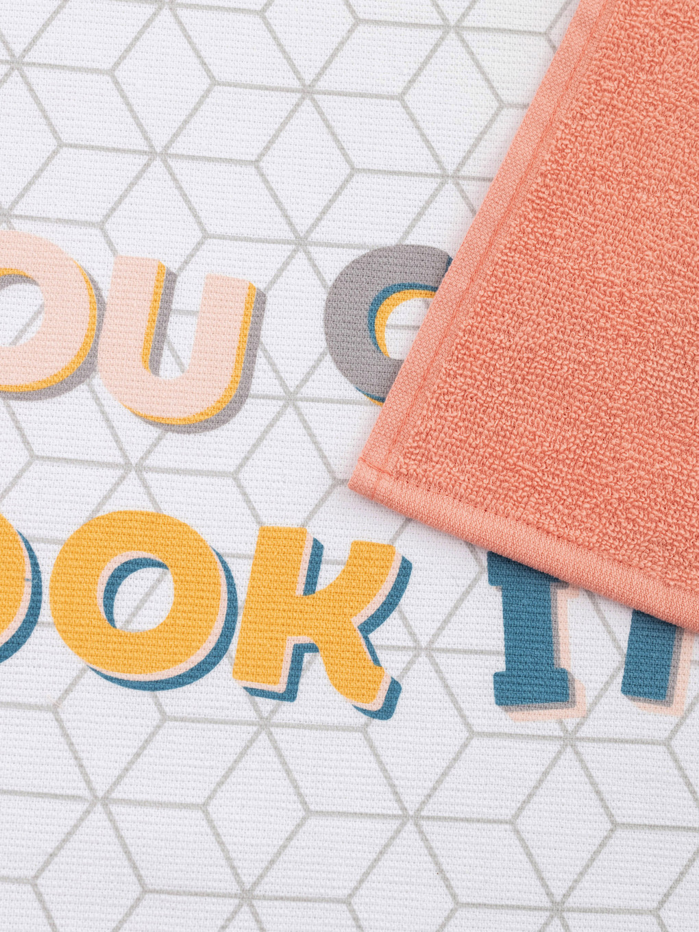 Text Printed Drying Towel 2 Pack 40x60 Cm-2