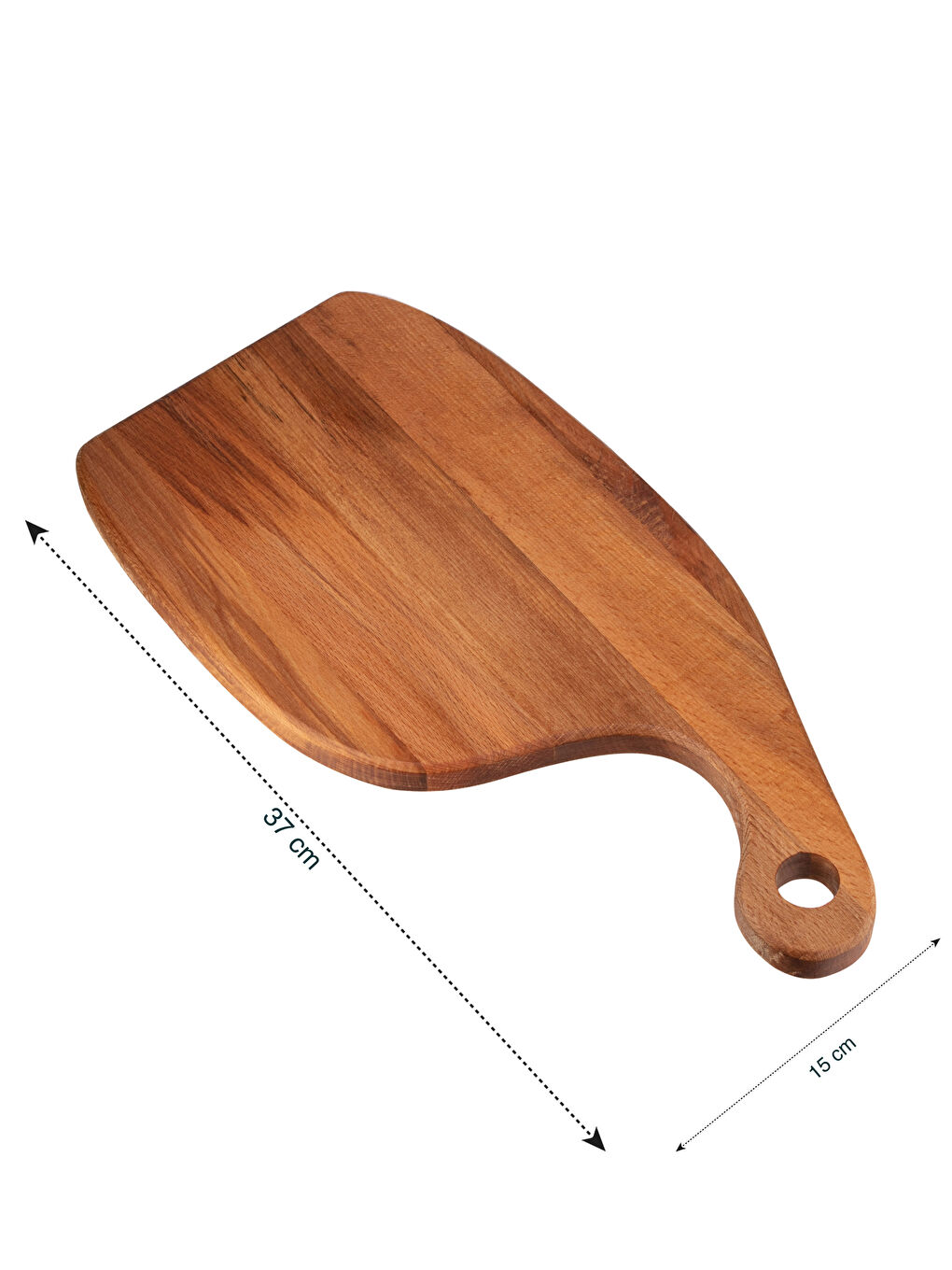 Kahverengi Düz Ahşap Kesme Tahtası 19x37x2 cm-3