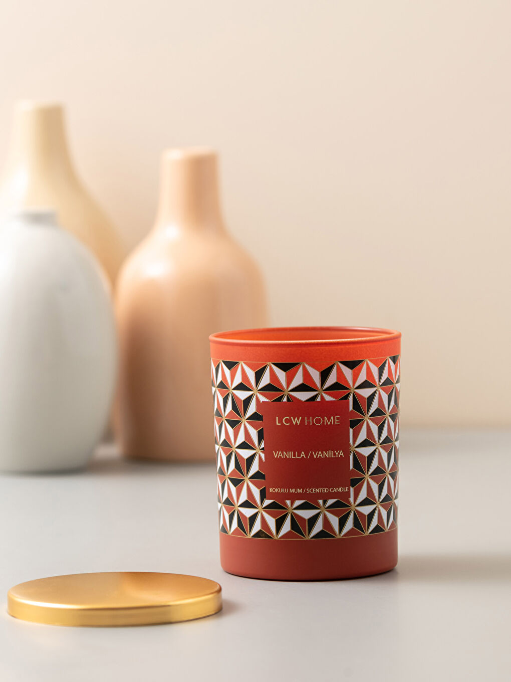 Turuncu Vanilya Kokulu Dekoratif Mum 190 g-2