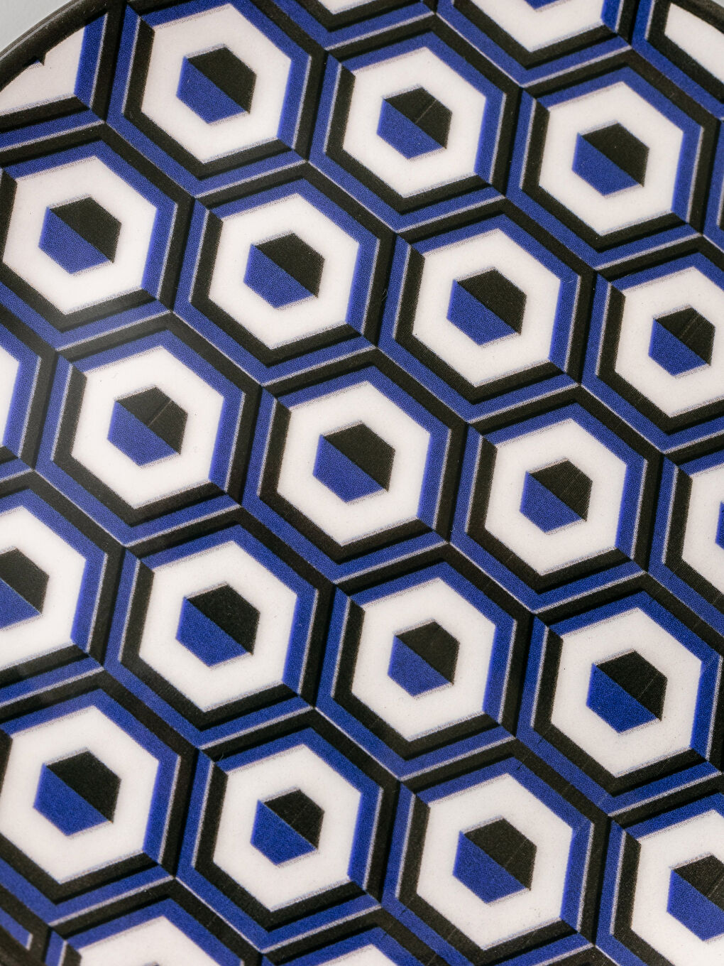 Lacivert Baskılı Seramik Tabak 19 cm-3