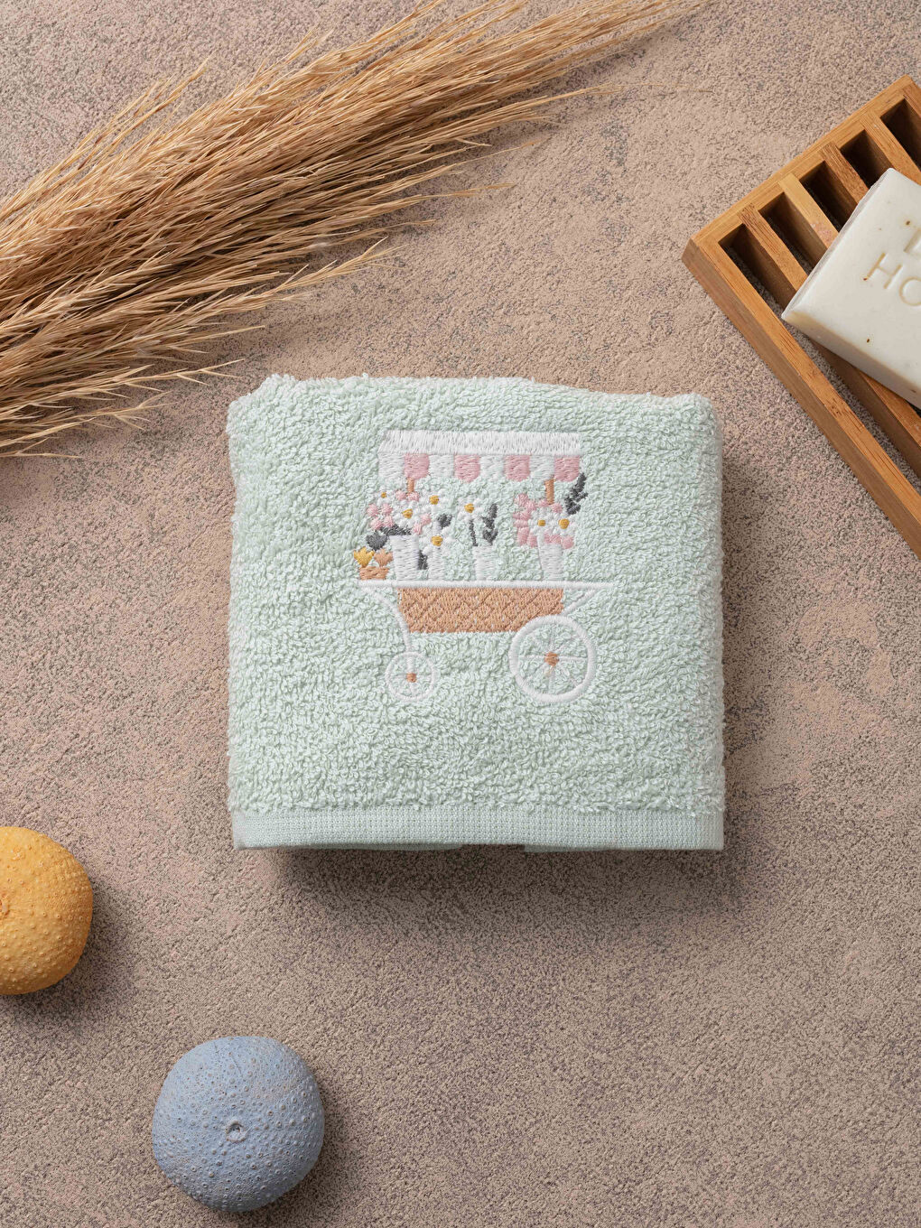 فوطة يد قطن مطرزة 30x50 سم-1