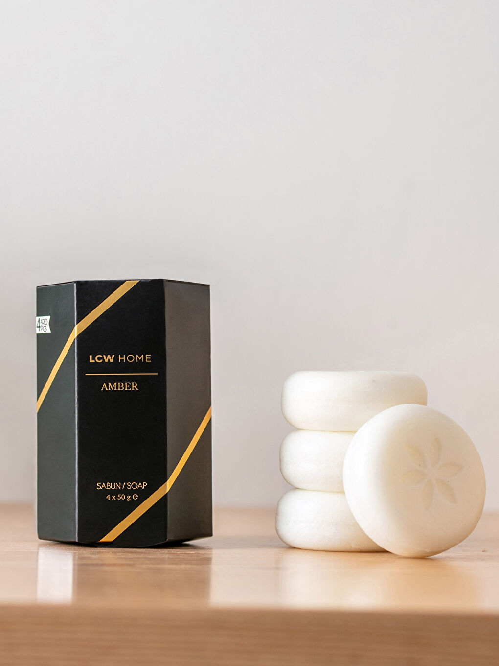 Amber Scented Solid Soap 4 Pack 50 Gr -S2HB28Z8-LUL