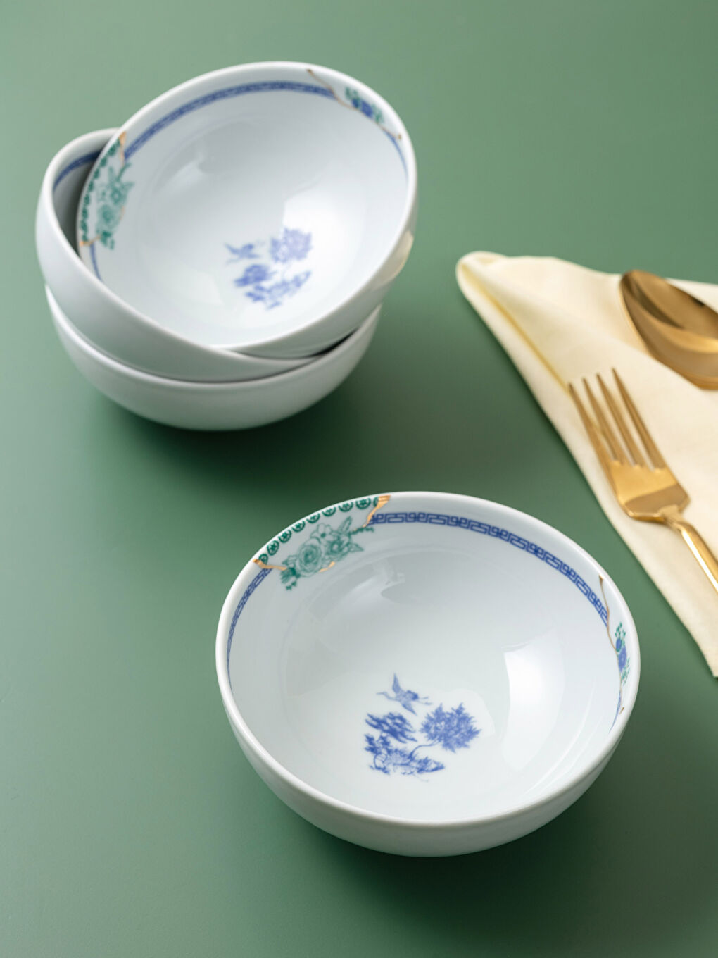 Karışık Desenli Porselen Kase 6'lı 13 cm-1