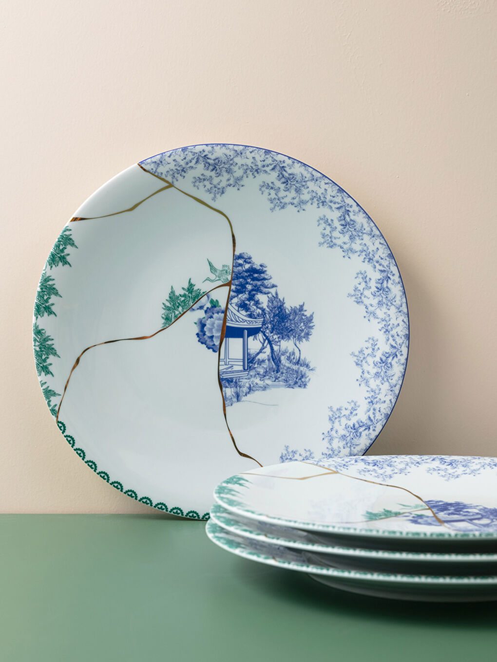 Karışık Desenli Porselen Tabak 6'lı 27 cm-1