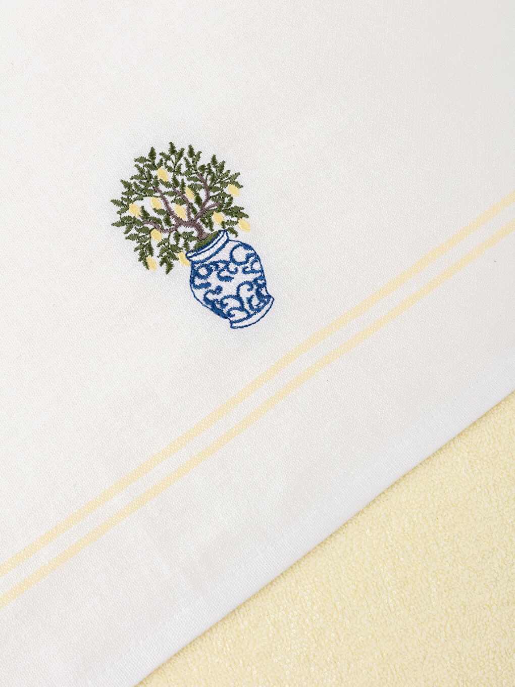 Embroidered Drying Cloth 2 Pieces 40x60 Cm-2
