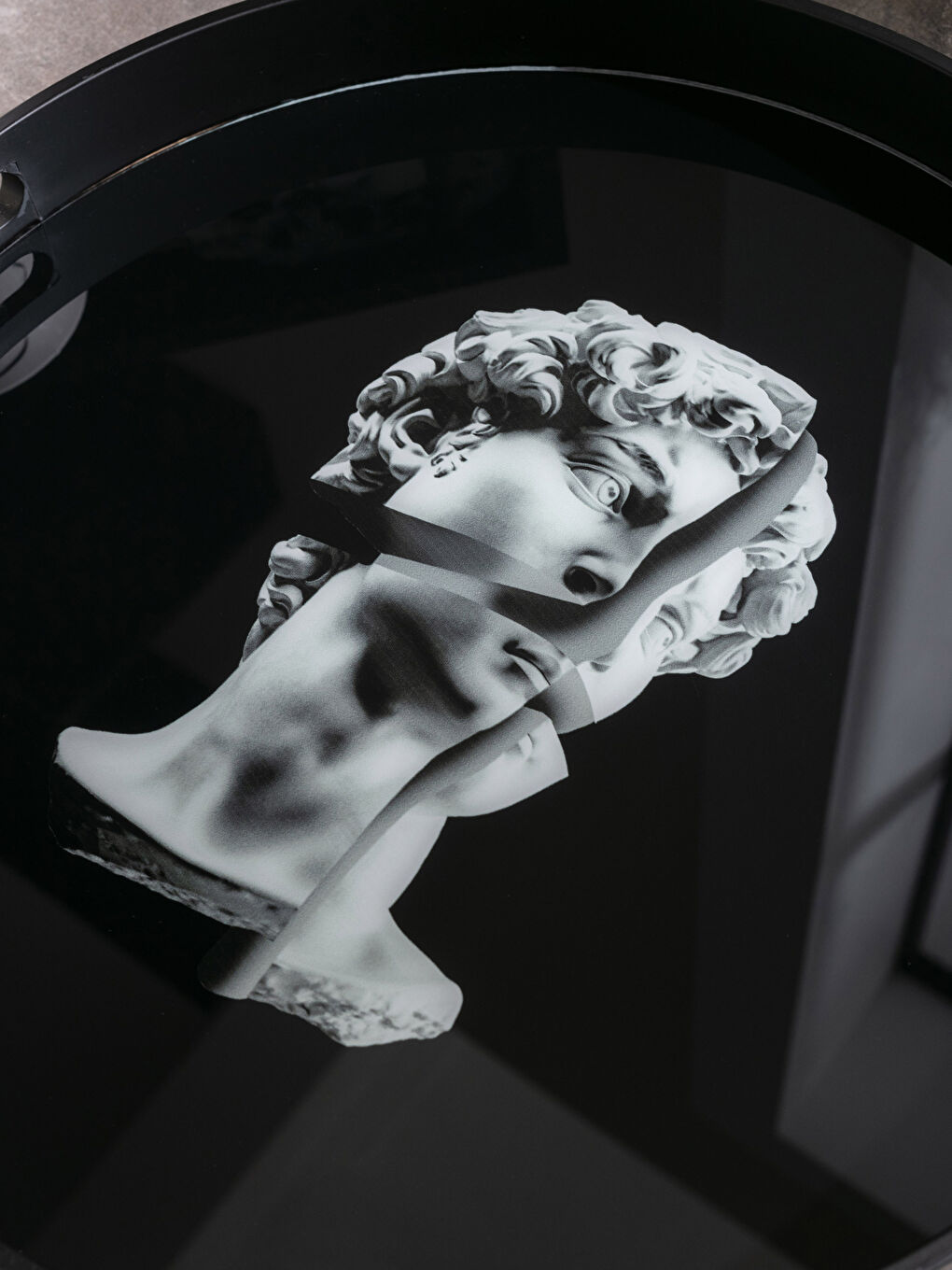 Sculpture Printed Decorative Tray 36 Cm-1