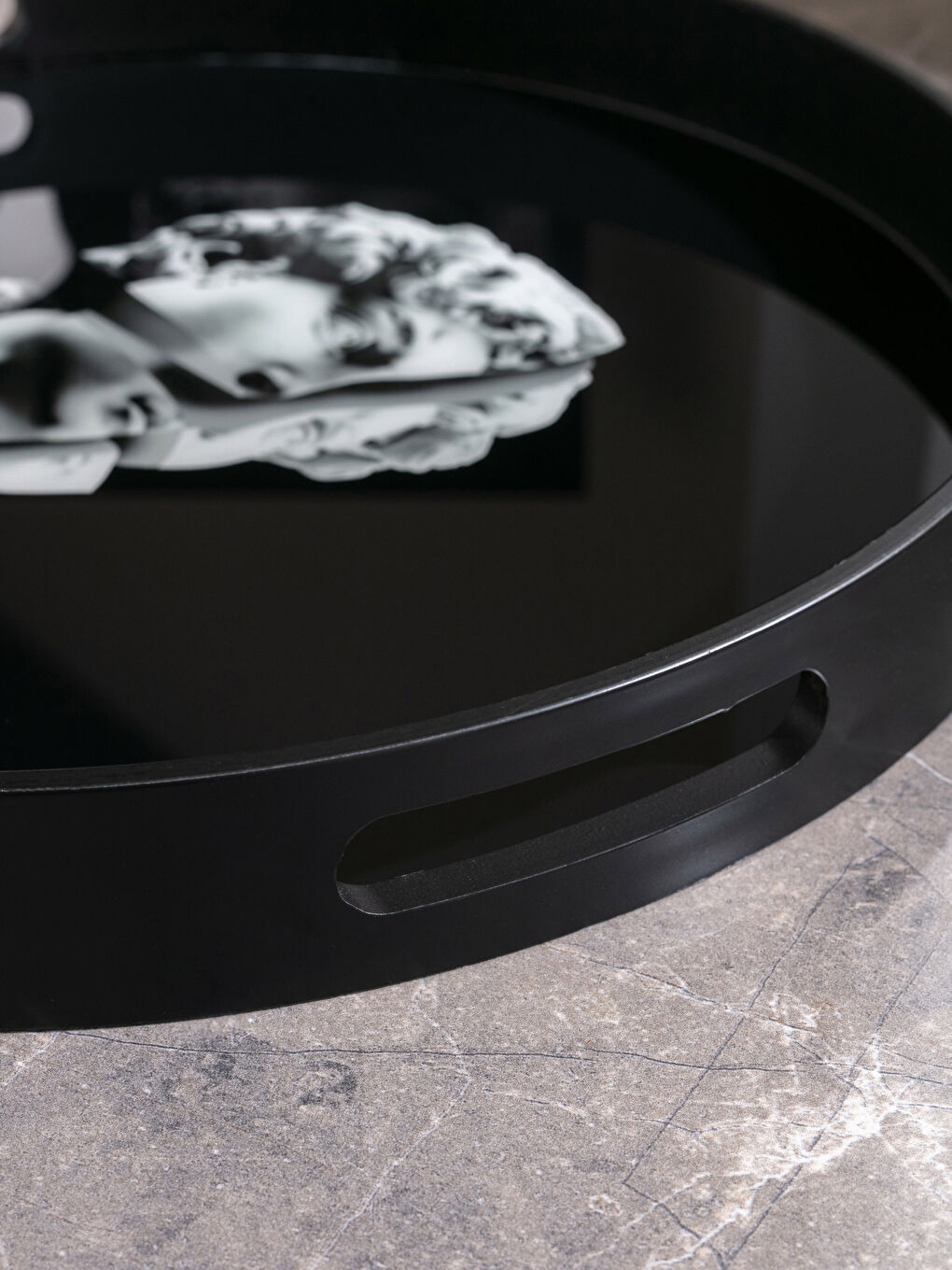 Sculpture Printed Decorative Tray 36 Cm-2