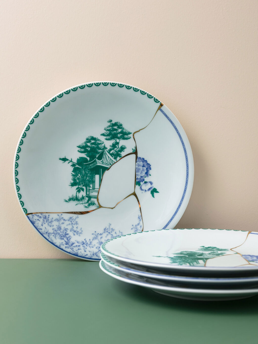 Karışık Desenli Porselen Pasta Tabağı 21 Cm 6'lı-1