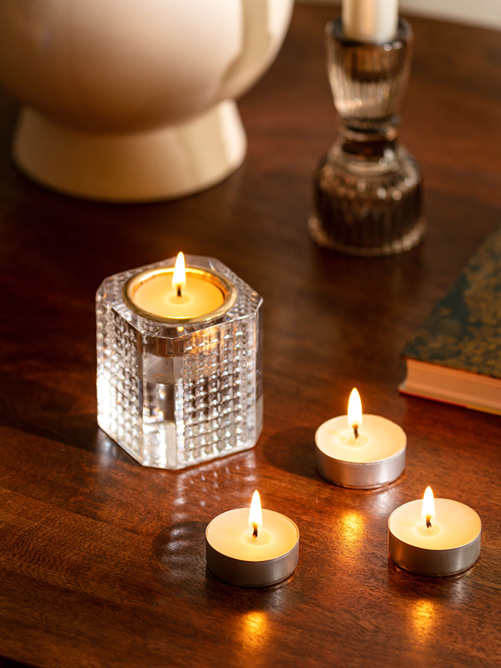 Lumânare Decorativă Plată 10 buc