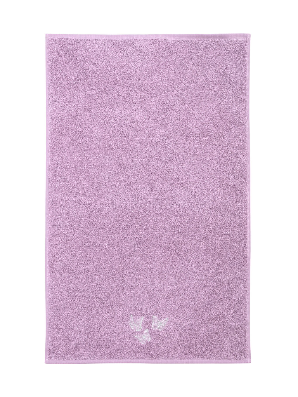 Serviette de visage en coton brodée papillon 50x80 cm-3
