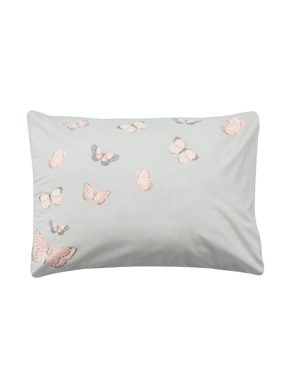 Karışık Kelebek Desenli Pamuklu Yastık Kılıfı 2'li 50x70 cm-4