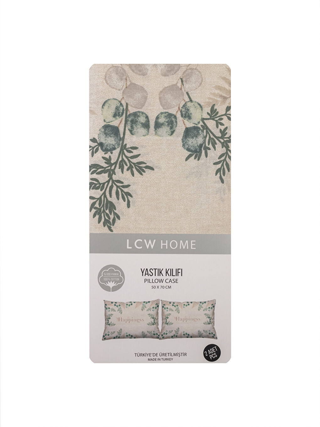 Taie d'oreiller imprimée en coton avec script 50x70 cm lot de 2-3