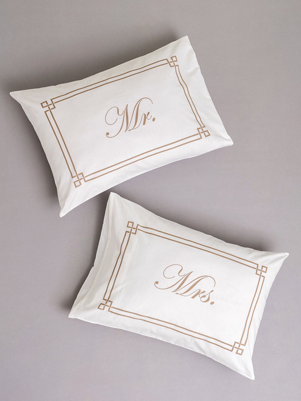 Taie d'oreiller imprimée texte Lot de 2 50x70 cm