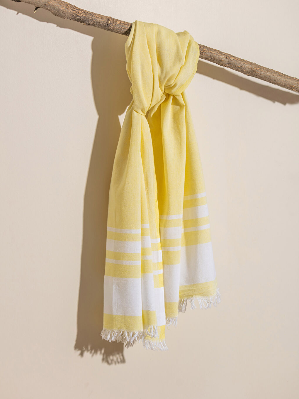 Striped Fringed Pestemal Towel 90x165 Cm -S2HR45Z8-KM5