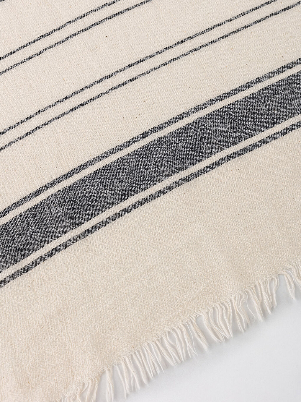 Striped Fringed Peshtemal Beach Towel 90x165 Cm -S2HR46Z8-RLH