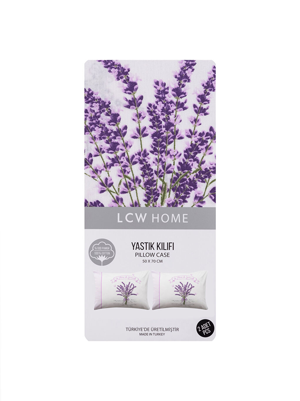 Patterned Cotton Pillowcase 2 Pack 50x70 cm-3