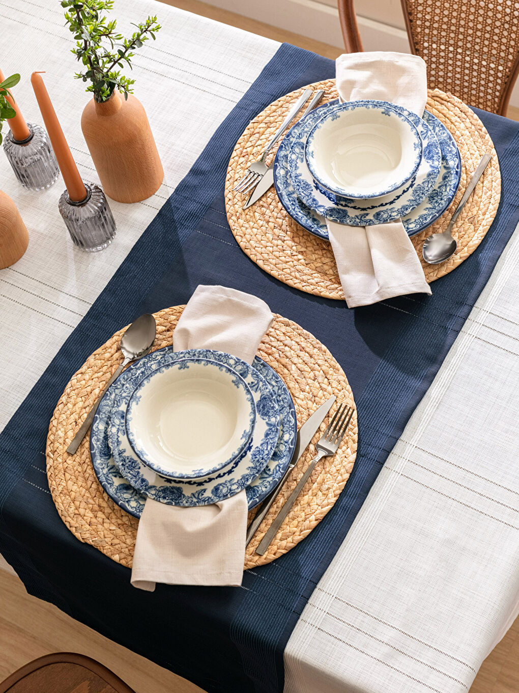 طقم عشاء بورسلين مطبوع ١٢ قطعة لـ ٤ أشخاص-1