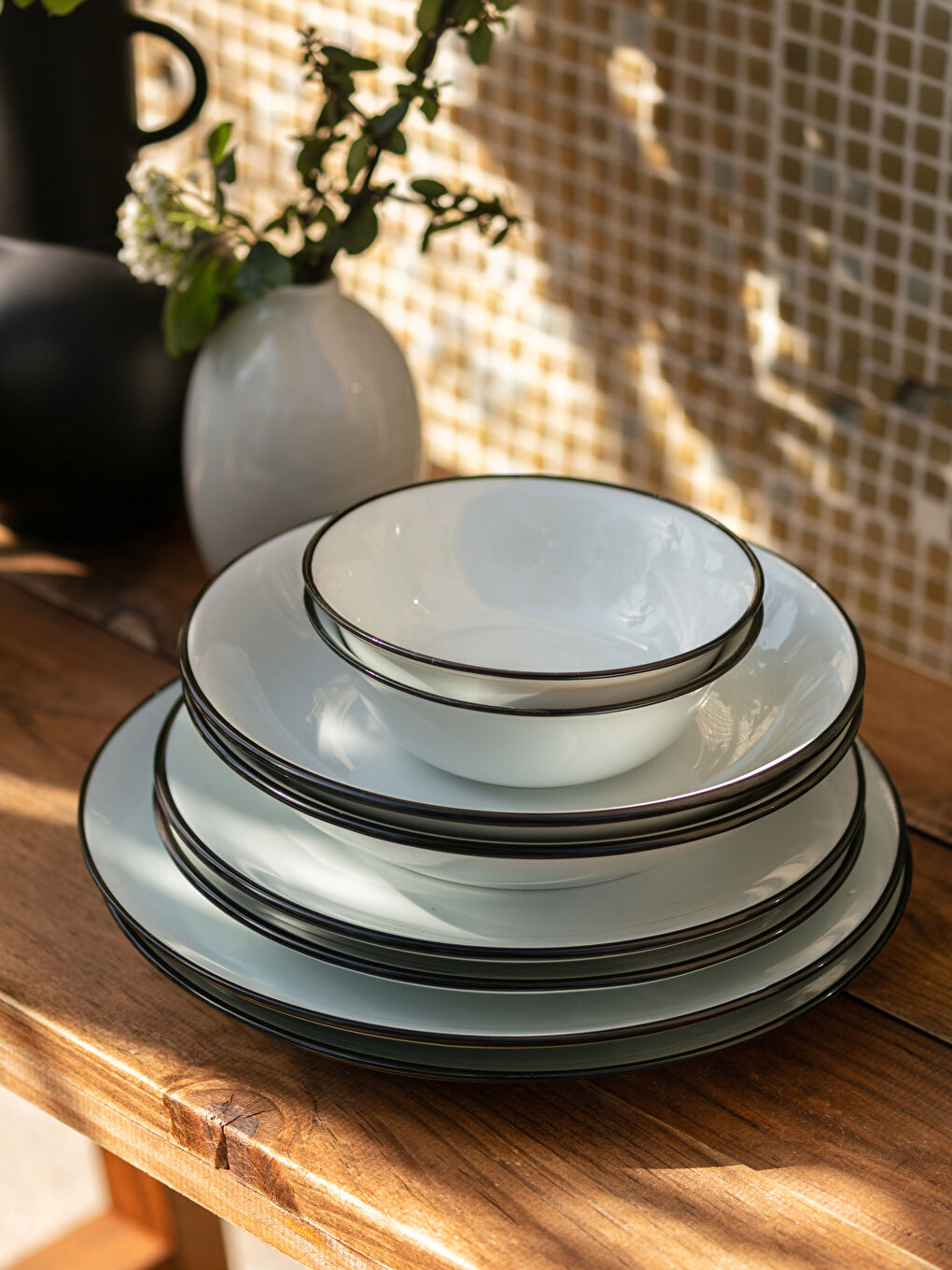 Karışık Porselen Yemek Takımı 2 Kişilik 8 Parça-2