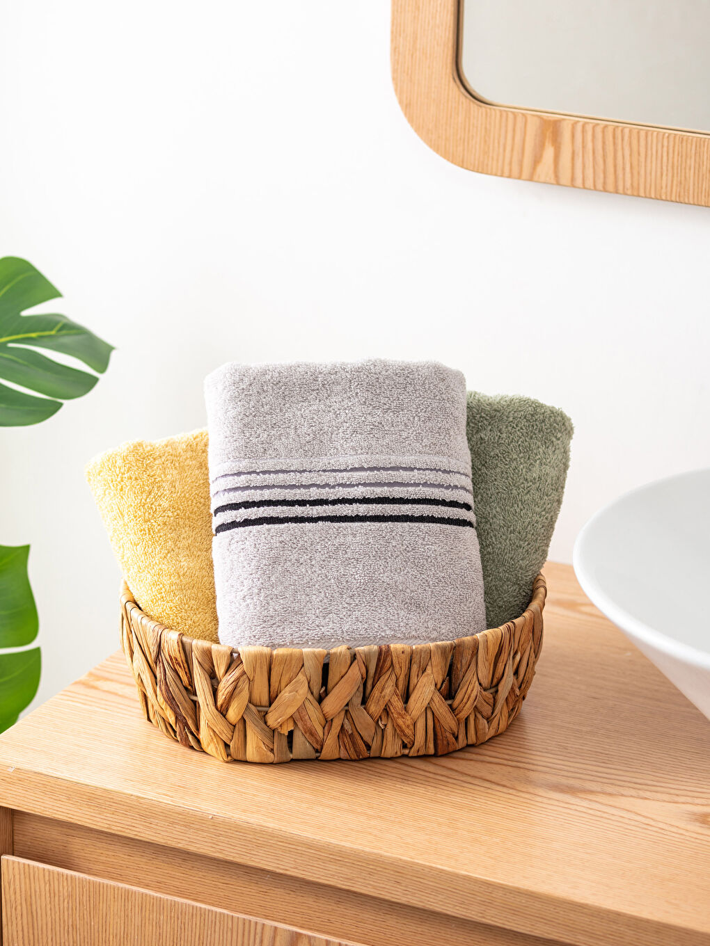 Striped Face Towel 50x80 Cm