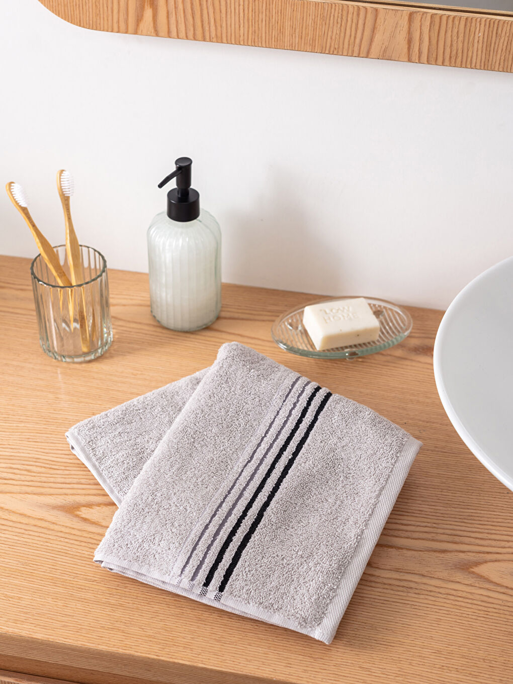 Striped Face Towel 50x80 Cm-1