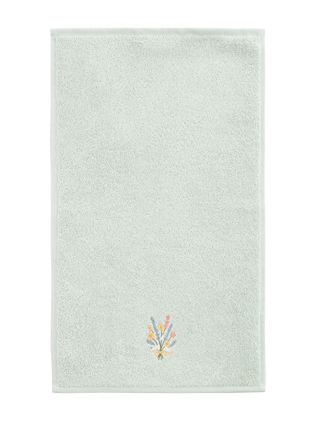 Serviette d'invité en coton brodée florale 30x50 cm-4