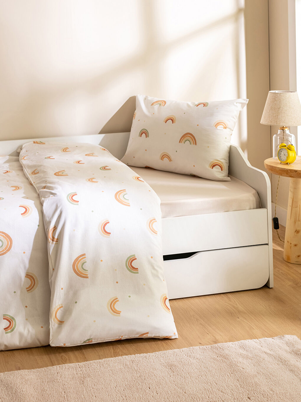 Patterned Woven Girl Duvet Cover Set-1