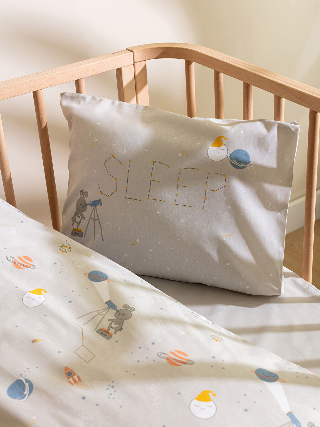 Karışık Desenli Pamuklu Bebek Nevresim Takımı-2