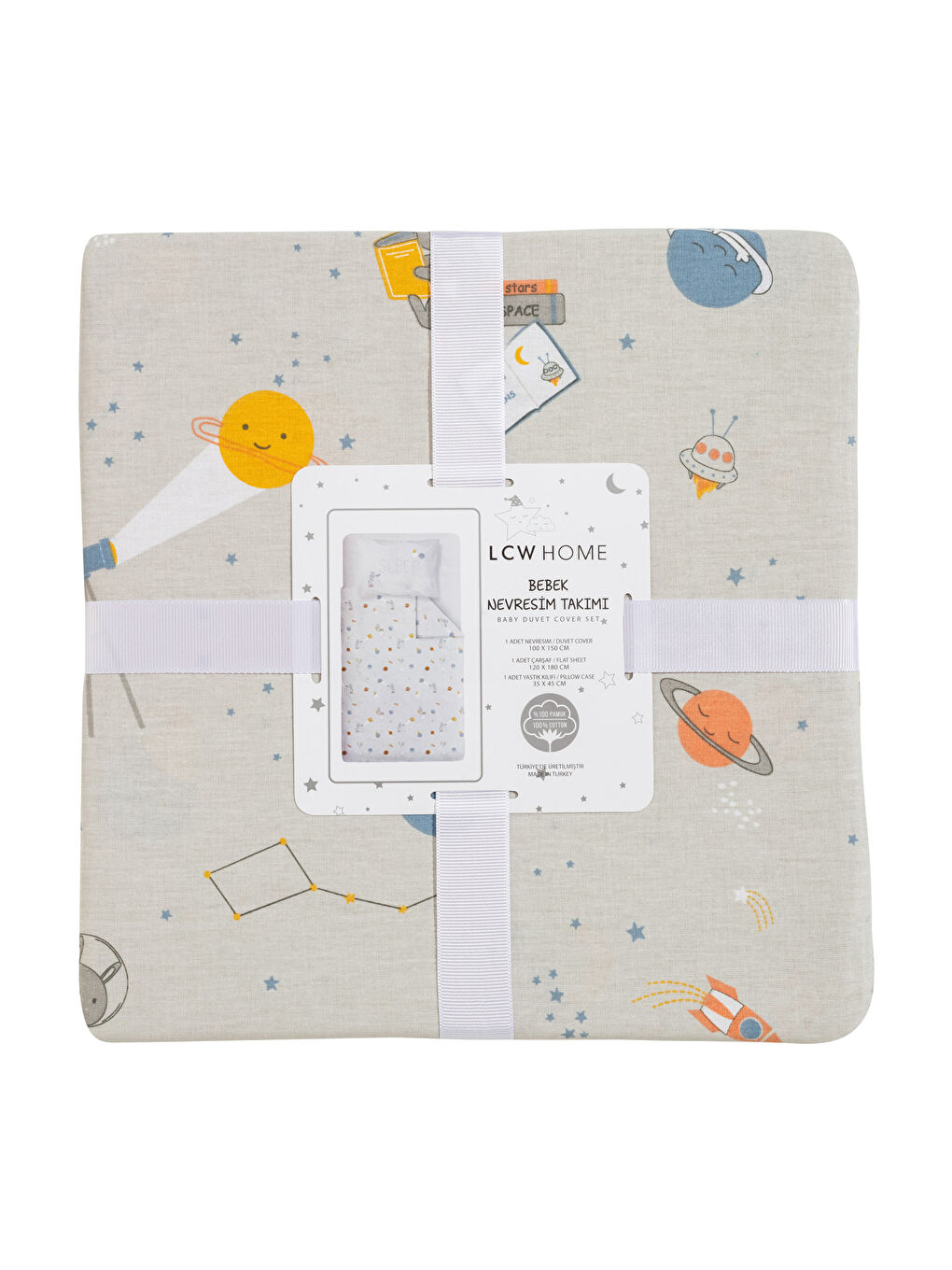 Karışık Desenli Pamuklu Bebek Nevresim Takımı-7