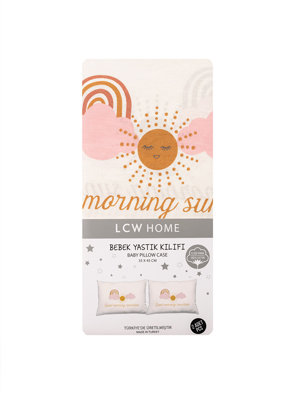 Karışık Baskılı Dokuma Bebek Yastık Kılıfı 35x45 cm-3