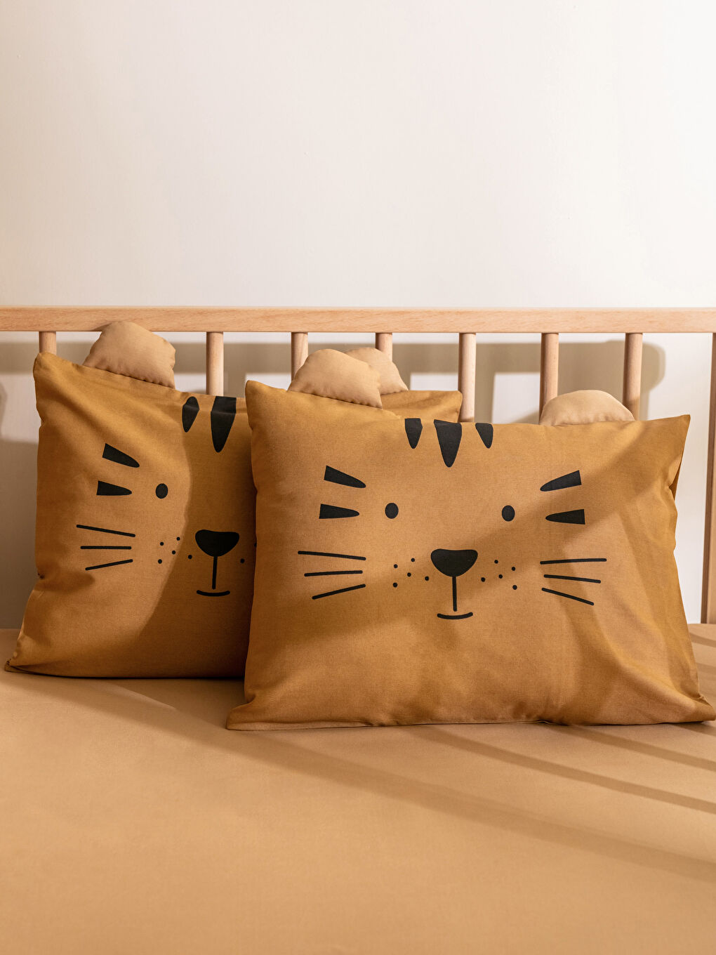 3D Applique Detailed Printed Baby Pillow Cover 2 Pcs 35x45 Cm-1