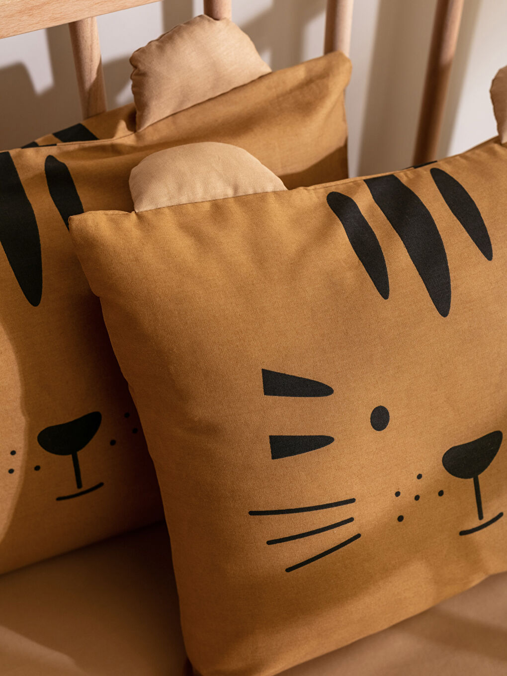 3D Applique Detailed Printed Baby Pillow Cover 2 Pcs 35x45 Cm-2