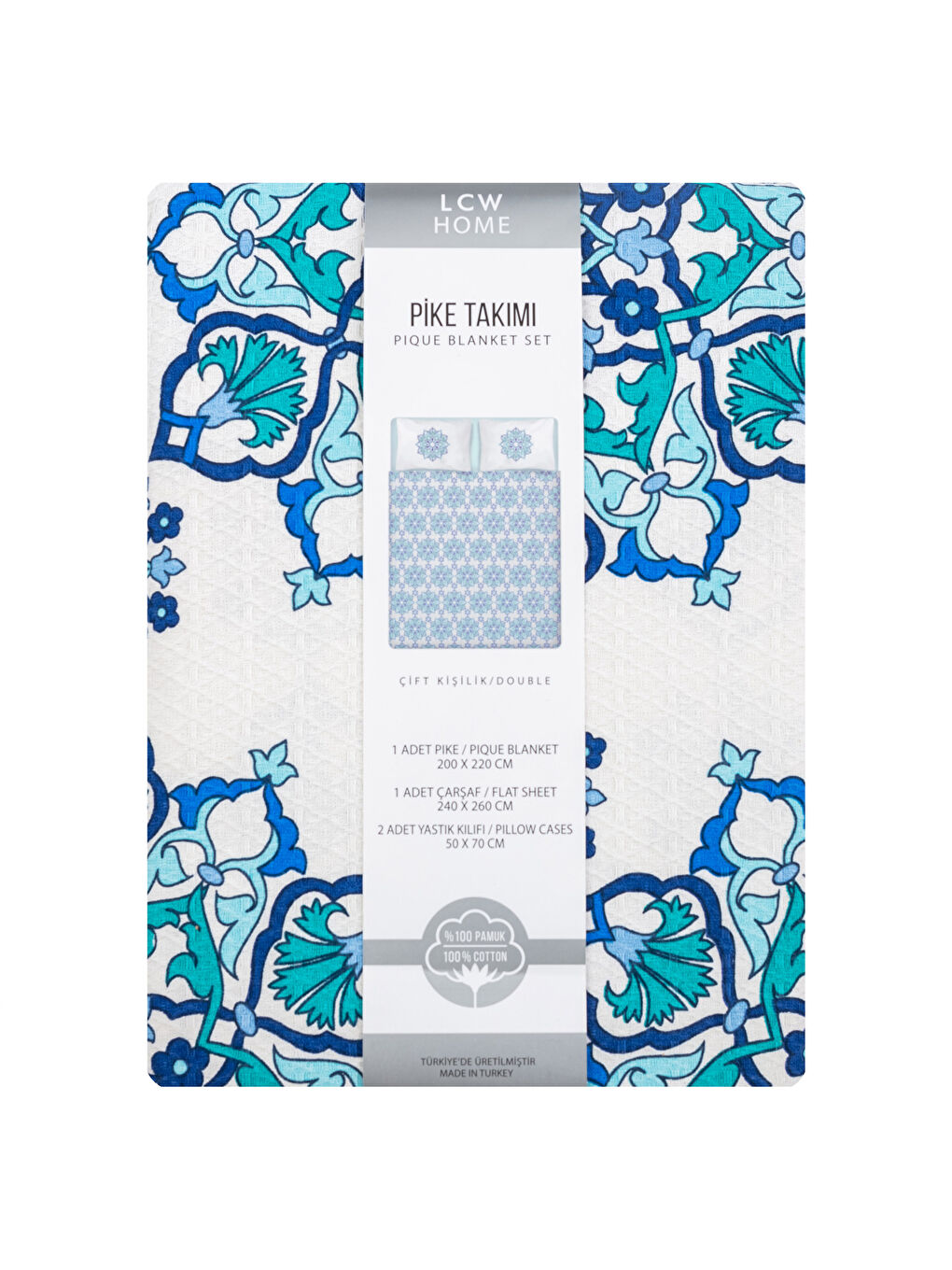 Комплект з бавовняного піке з подвійним принтом-7