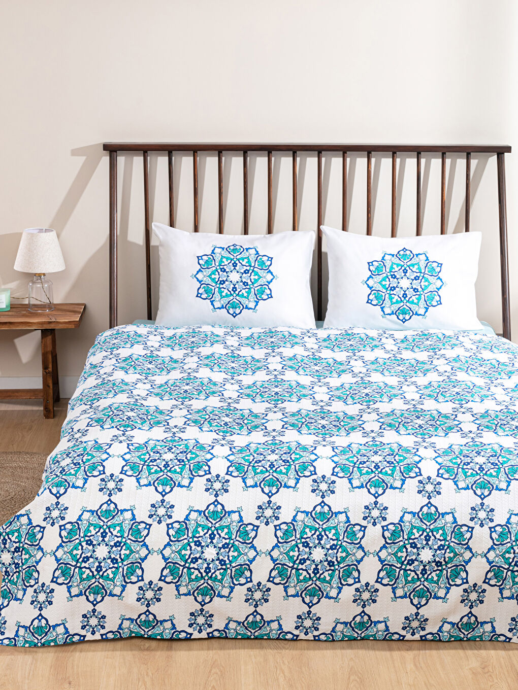 Комплект з бавовняного піке з подвійним принтом