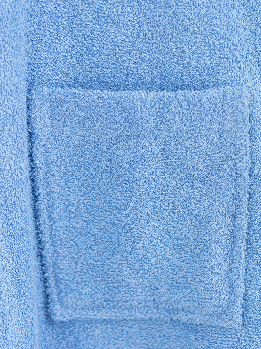 Mavi Düz Uzun Kapüşonlu Erkek Çocuk Bornoz-2