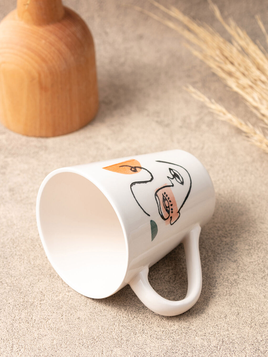 Karışık Baskılı Seramik Kupa Bardak 400 ml-2