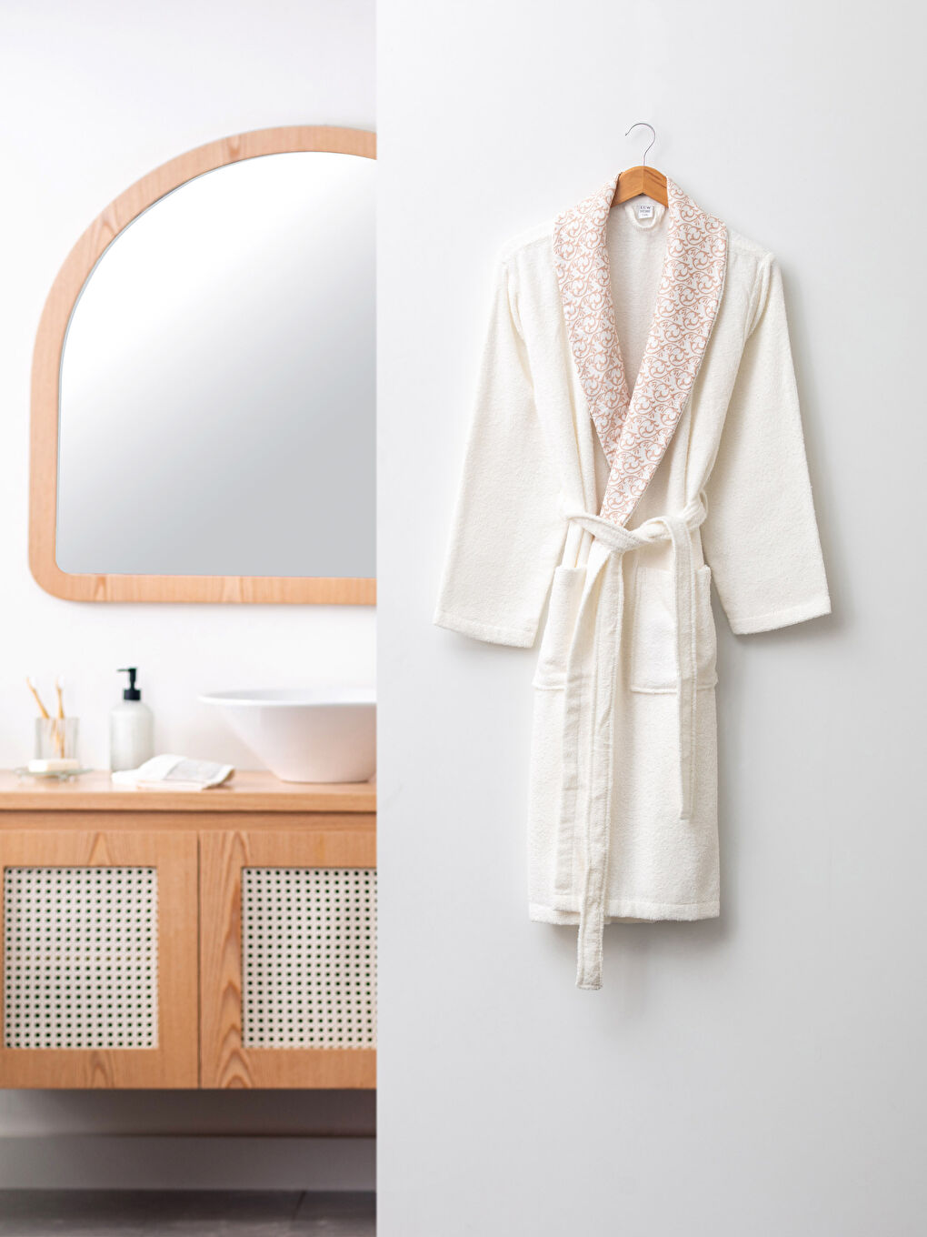 Patterned Long Women's Bathrobe