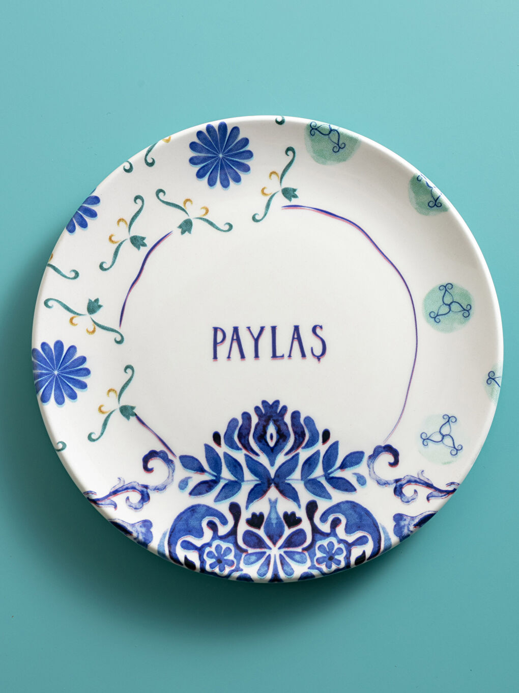 Karışık Desenli Seramik Tabak 19 cm-2