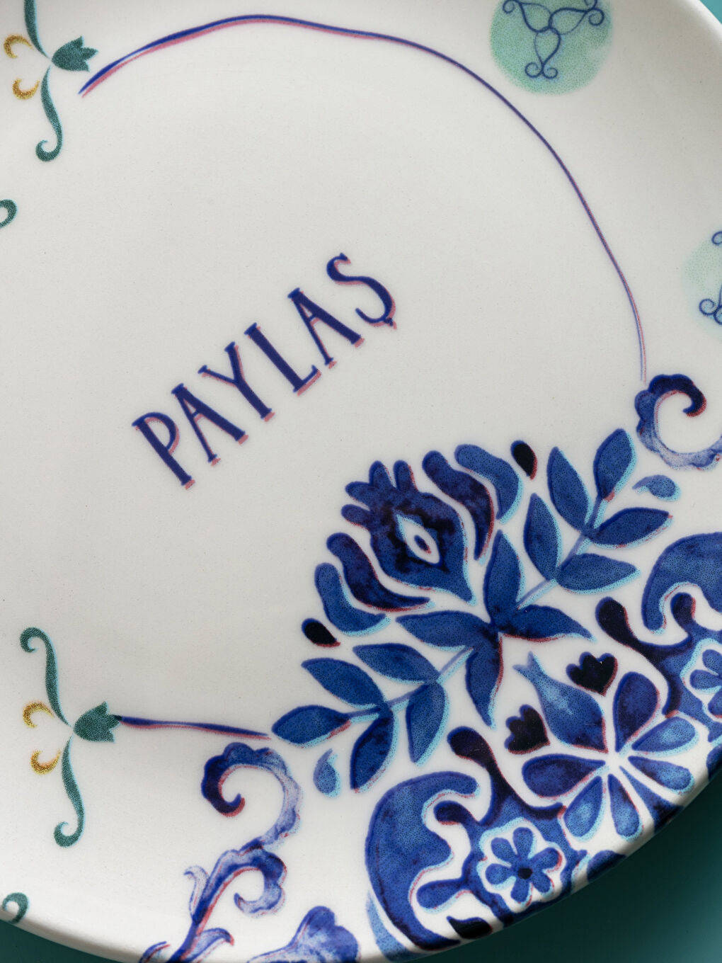 Karışık Desenli Seramik Tabak 19 cm-3