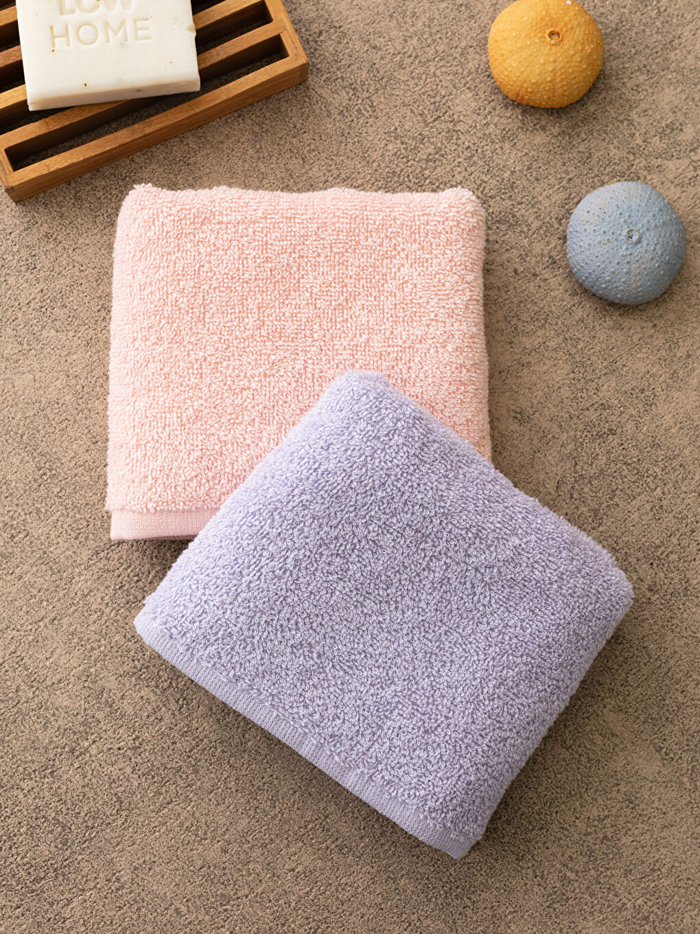 فوط يد قطنية سادة 2 قطعة 30x50 سم-1