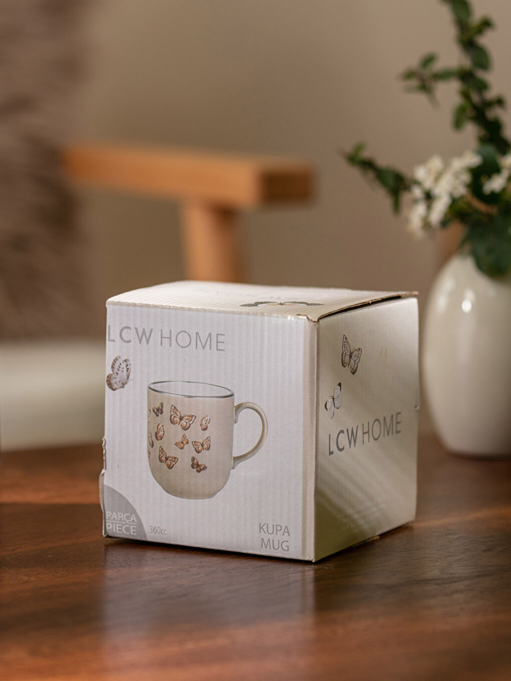 LCW HOME Butterfly Printed Ceramic Mug 360 Ml -S2IL76Z8-F9C
